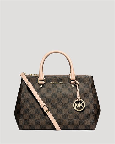 michael kors black and white checkerboard handbag|Michael Kors black handbags clearance.